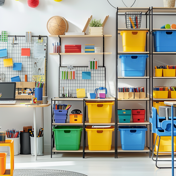 Vibrant classroom with creative and educational decorations enhancing the learning atmosphere.