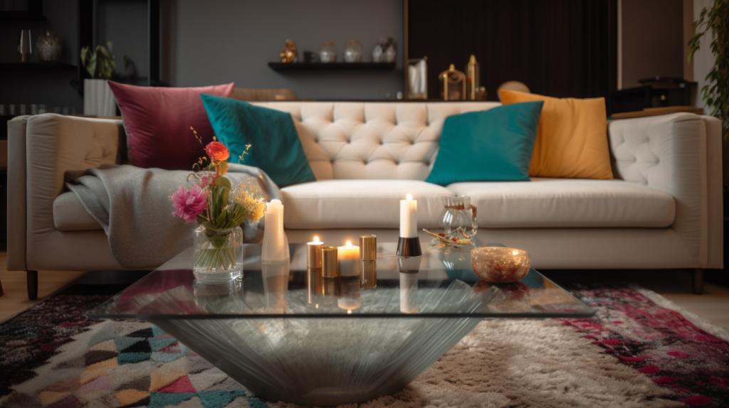 Beautifully styled living room showcasing modern decor ideas, including cozy textiles, ambient lighting, and stylish furniture arrangements to enhance comfort and style