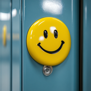 Bright and organized school locker decorated with personal touches and creative accessories.
