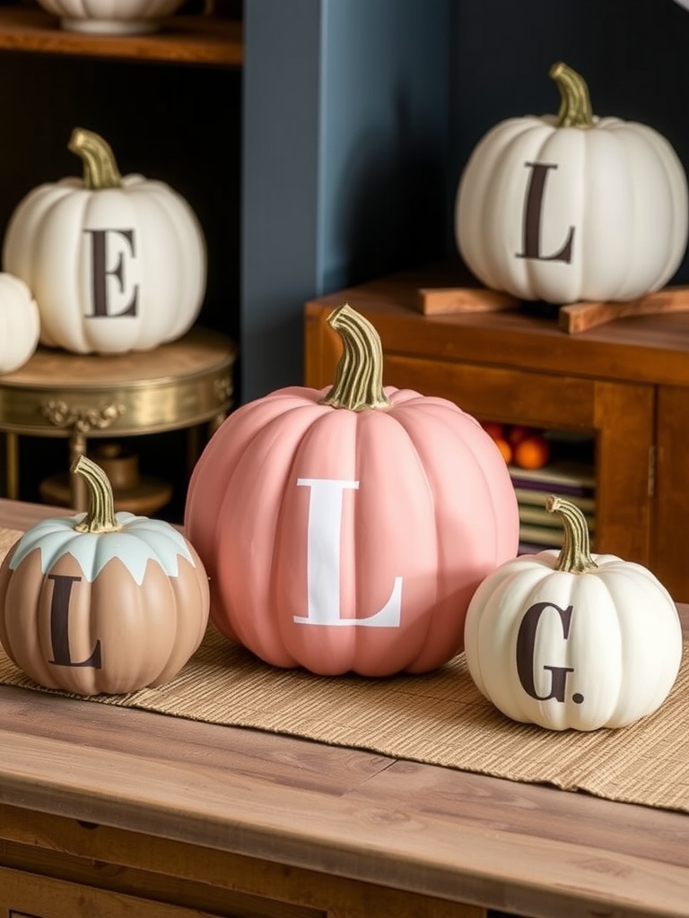 Monogrammed Pumpkins