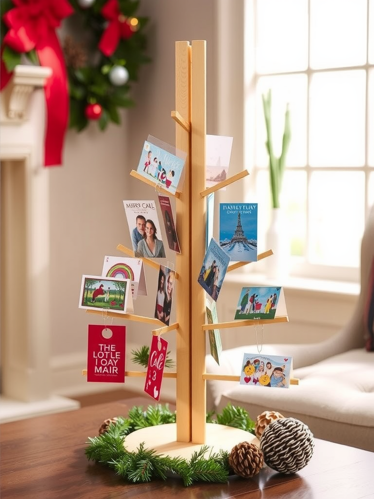 Wooden Card Display Tree