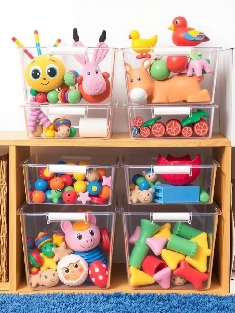 Use Clear Storage Bins