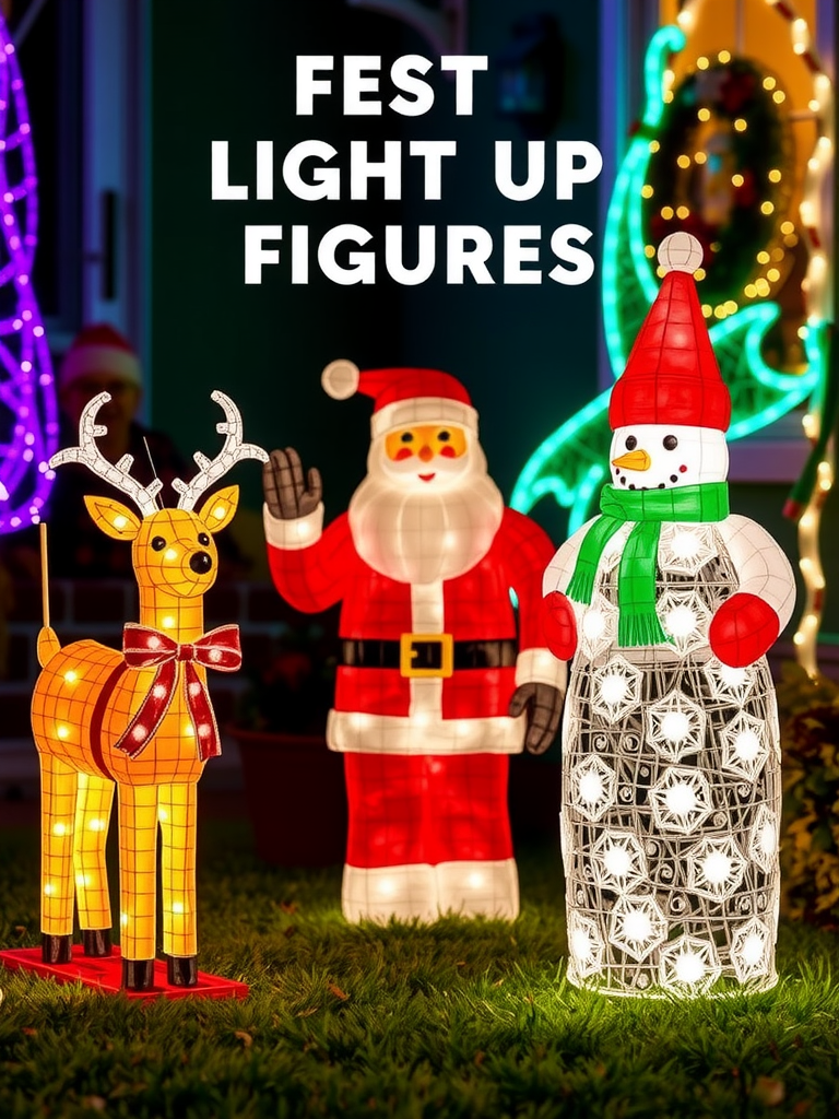 Festive Light Up Figures