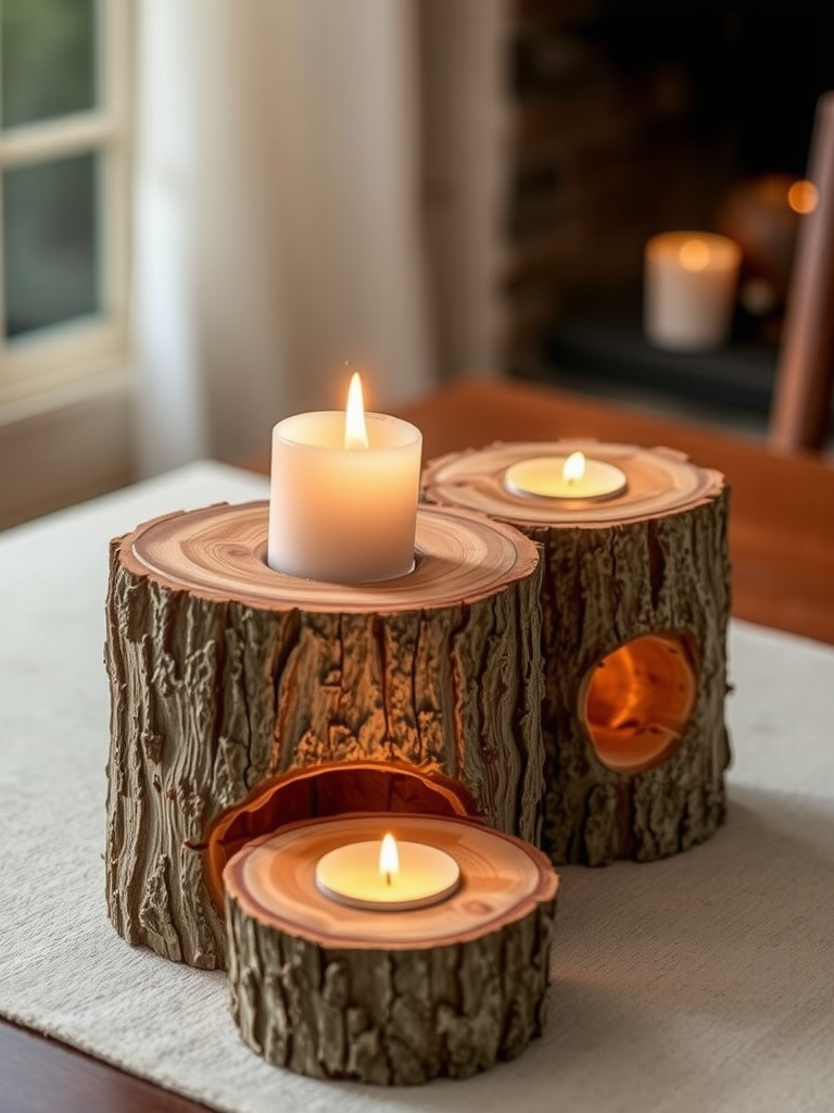 Natural Candle Holders