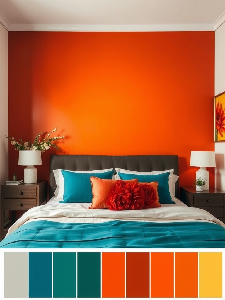 Orange and Deep Teal