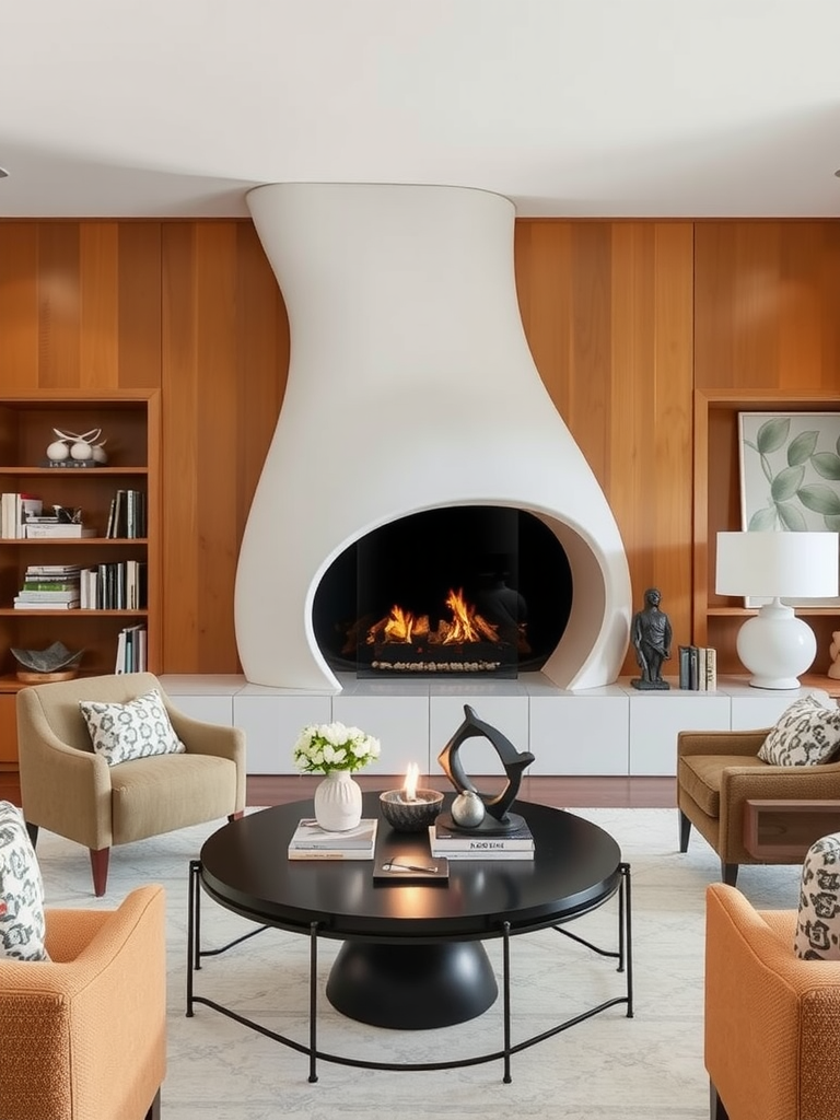 Sculptural Fireplace