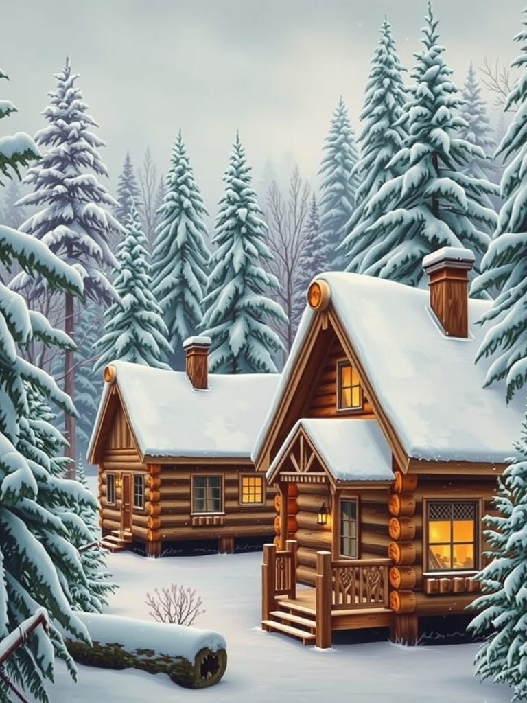 Snowy Cabin