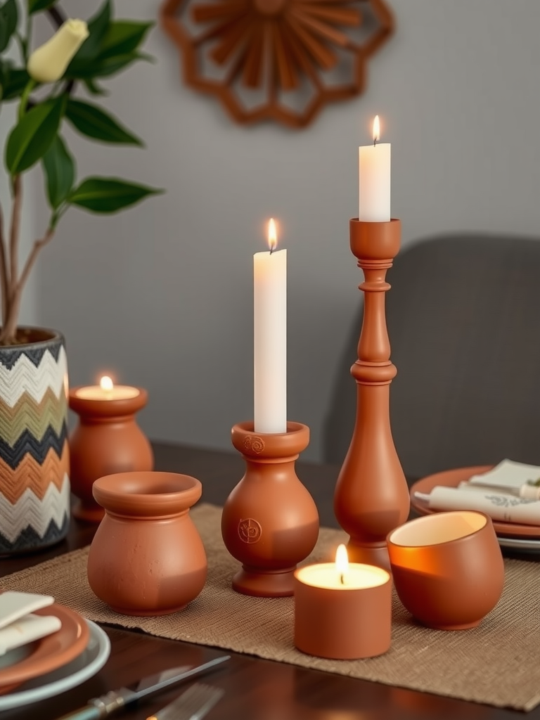 Terracotta Candle Holders