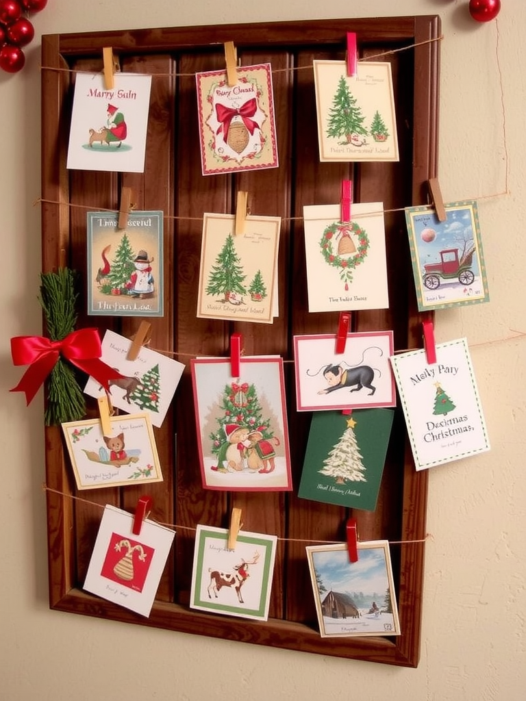 Classic Christmas Card Displays