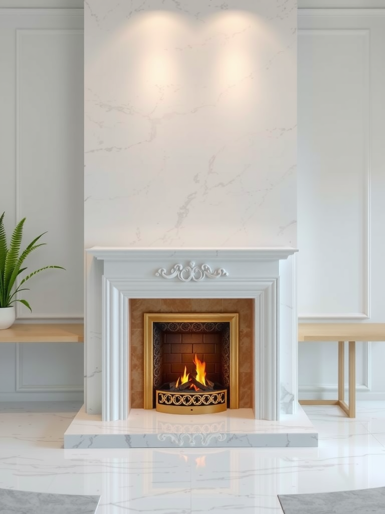 Elegant Marble Fireplace