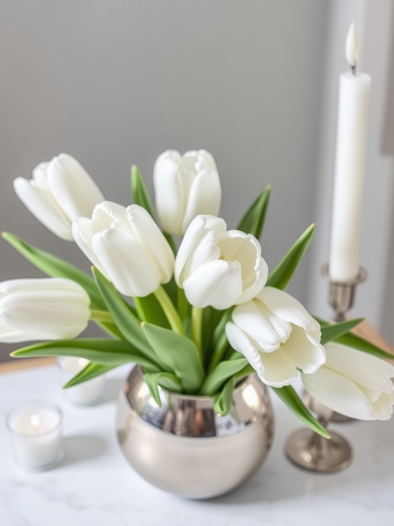 Elegant White Tulips