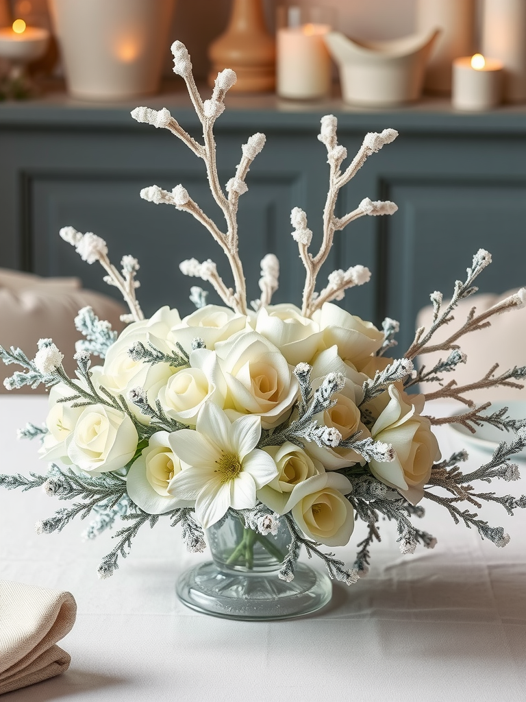 Frosted Flower Arrangements