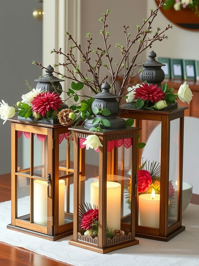 Rustic Lantern Display