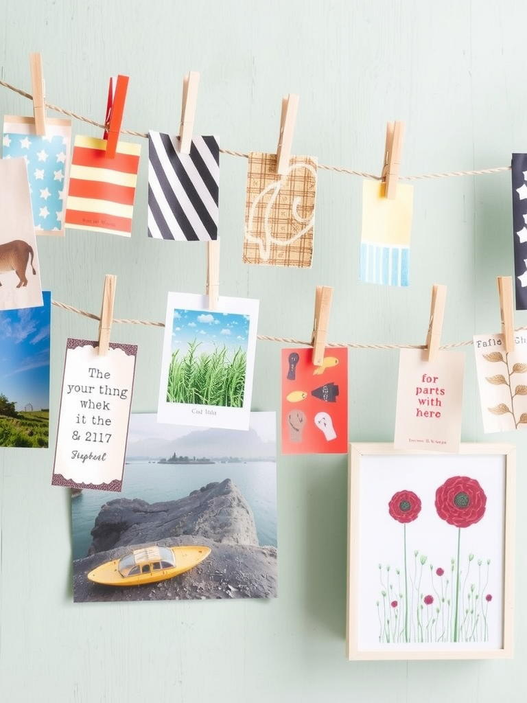 Art on a Clothesline