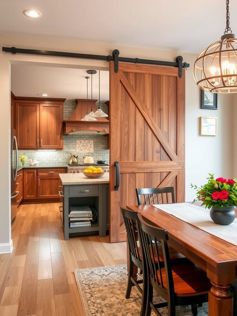 Barn Door in the Kitchen