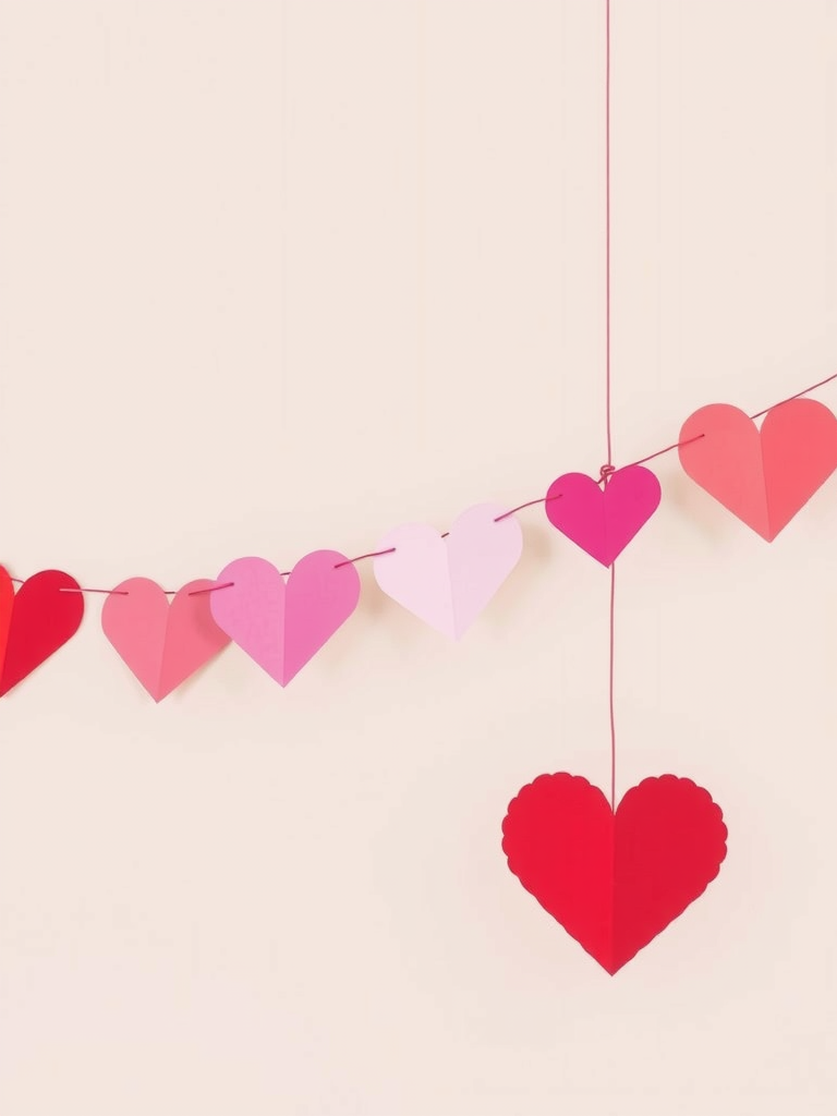 DIY Paper Heart Garlands