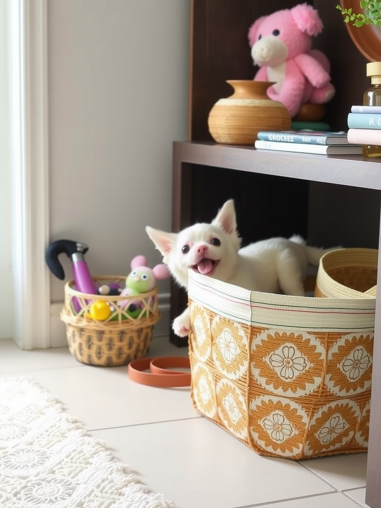 Decorative Storage for Pet Supplies