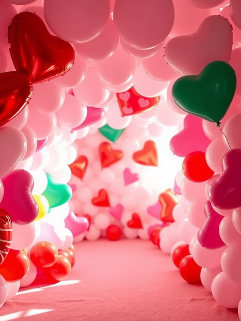 Heart Balloon Tunnel