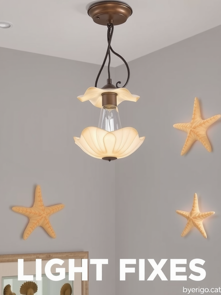 Light Fixtures with Shell Designs