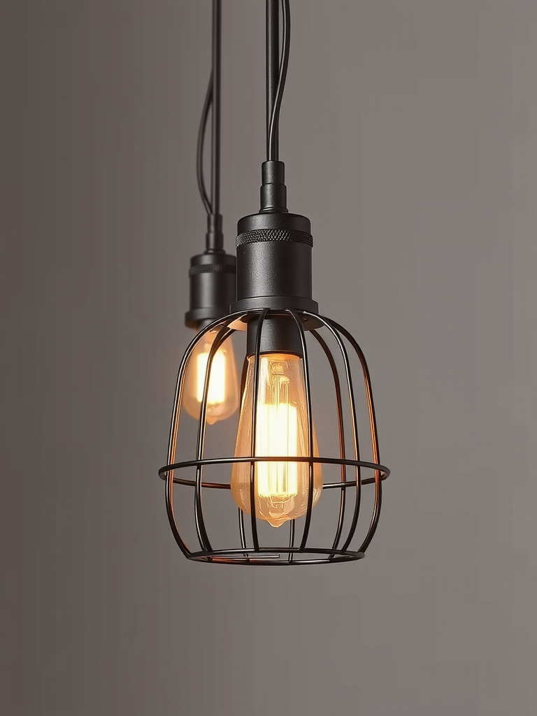 Pendant Light with Cage Shades