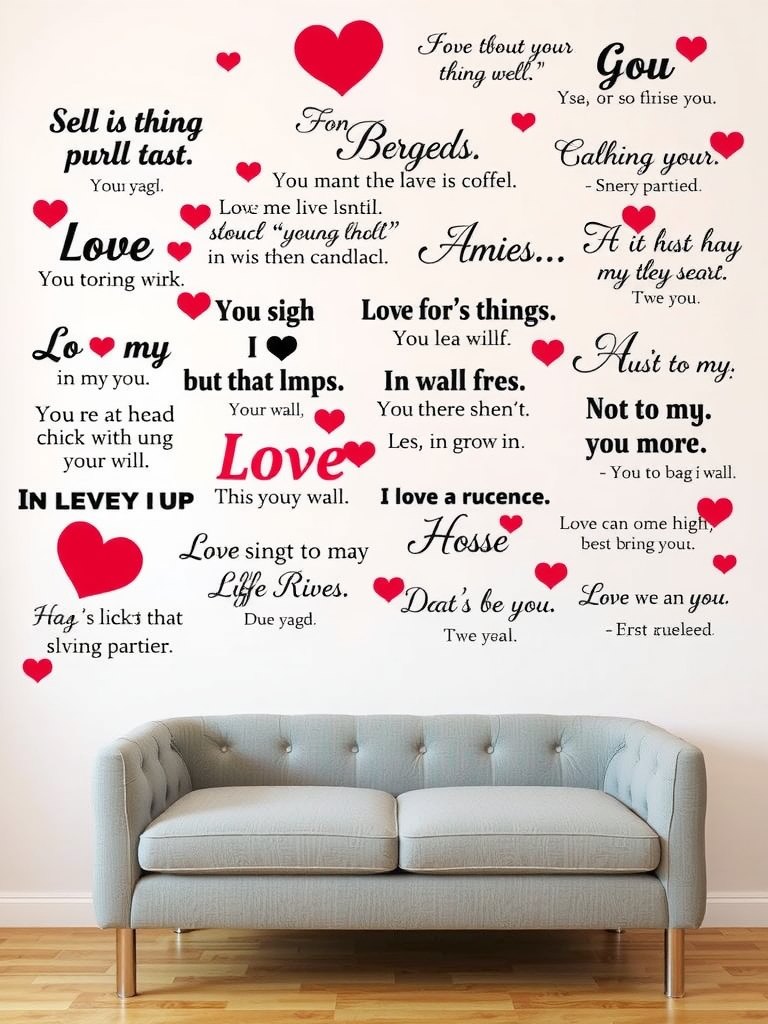 Romantic Quotes Wall