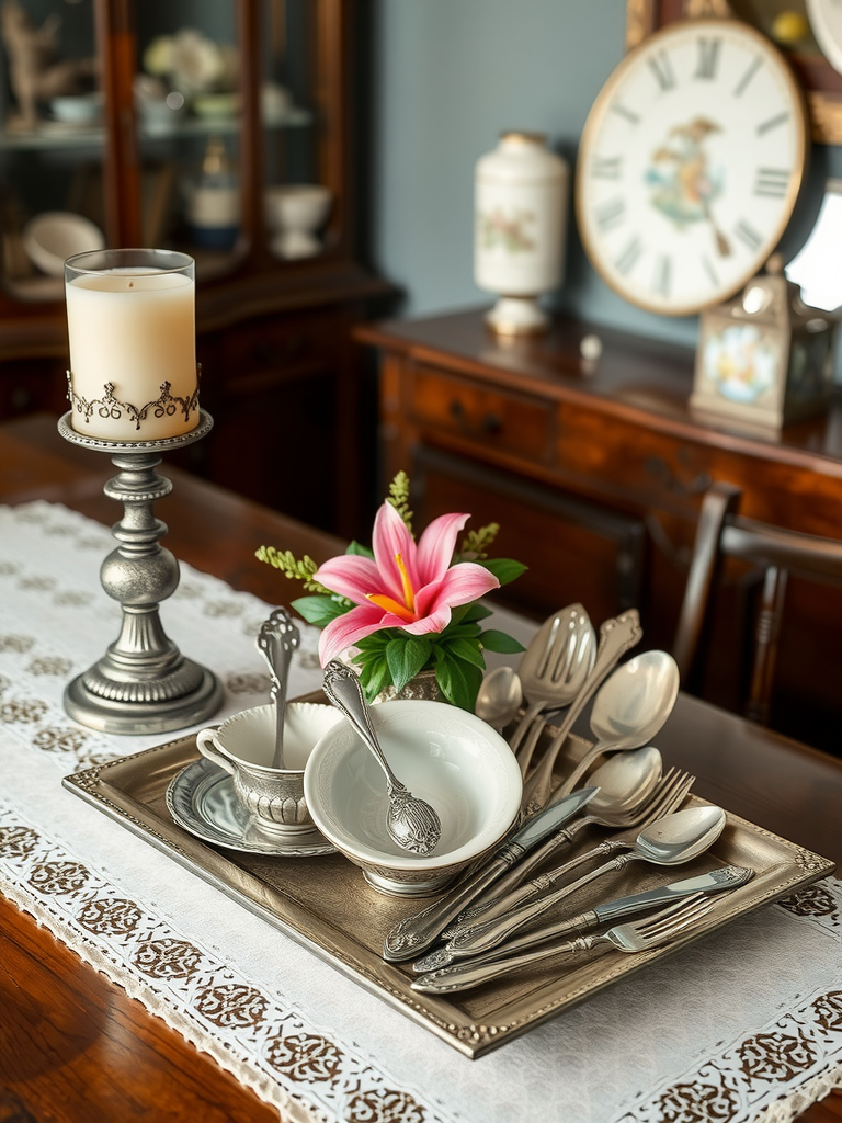 Vintage Silverware Arrangements