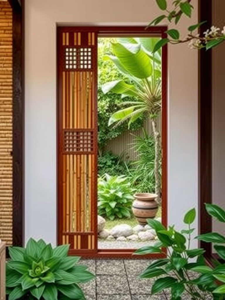 Bamboo Sliding Door