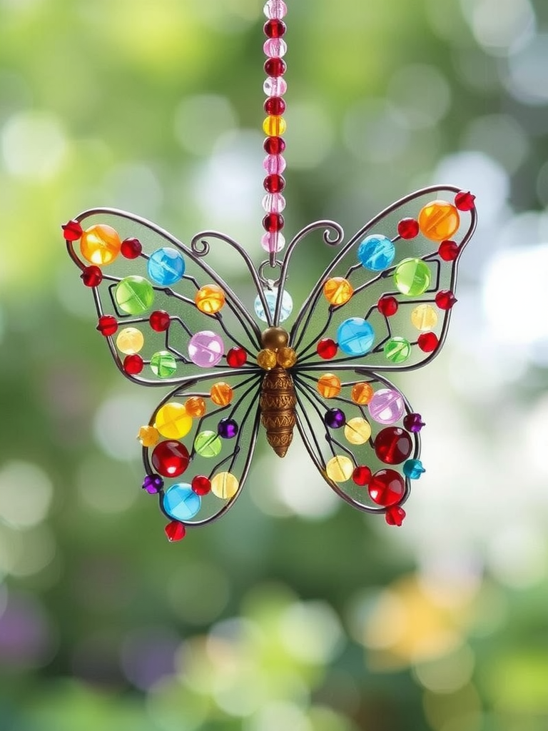 Beaded Butterfly Suncatcher