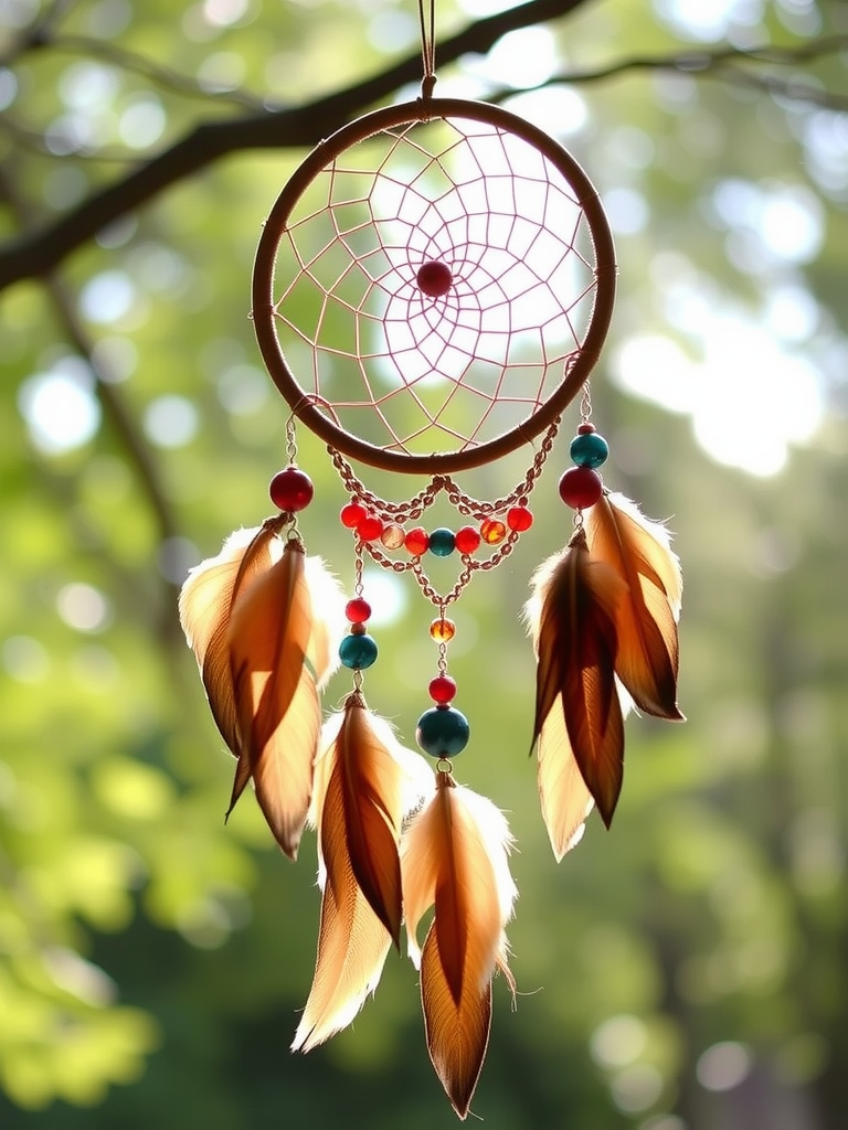 Beaded Dreamcatcher Suncatcher