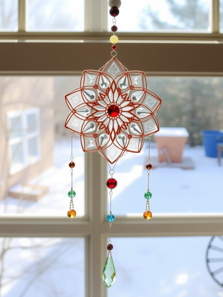 Beaded Wire Sun Catcher