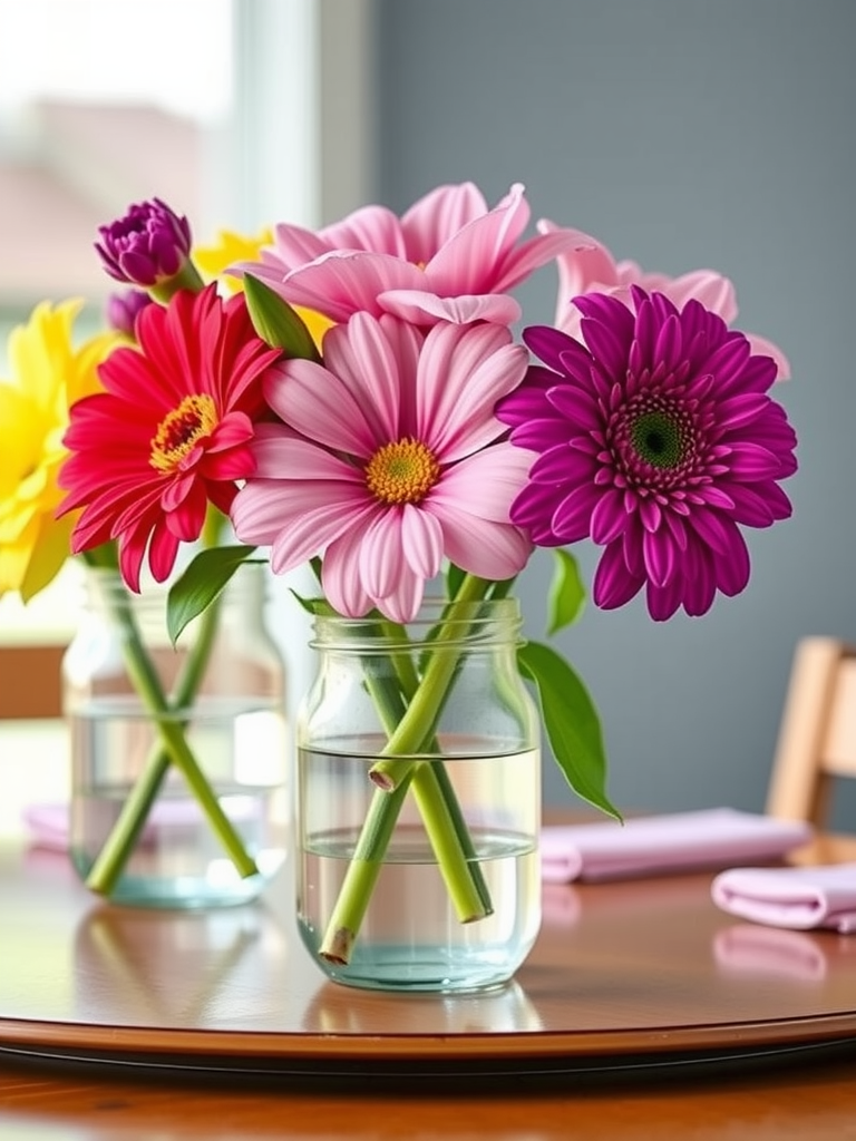 Centerpieces with Fresh Flowers