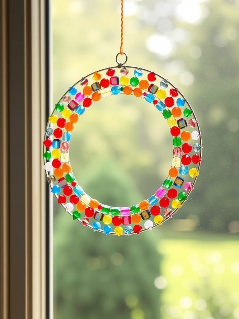 Classic Beaded Circle Suncatcher