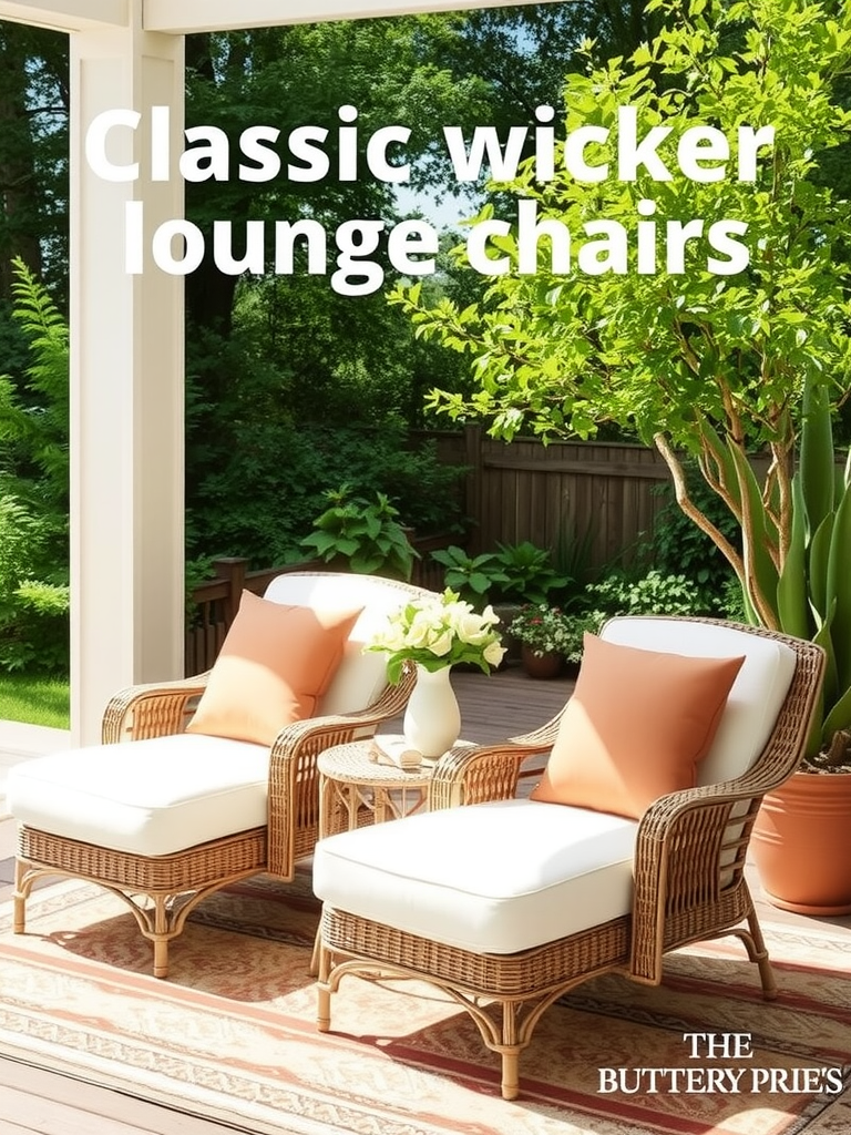 Classic Wicker Lounge Chairs