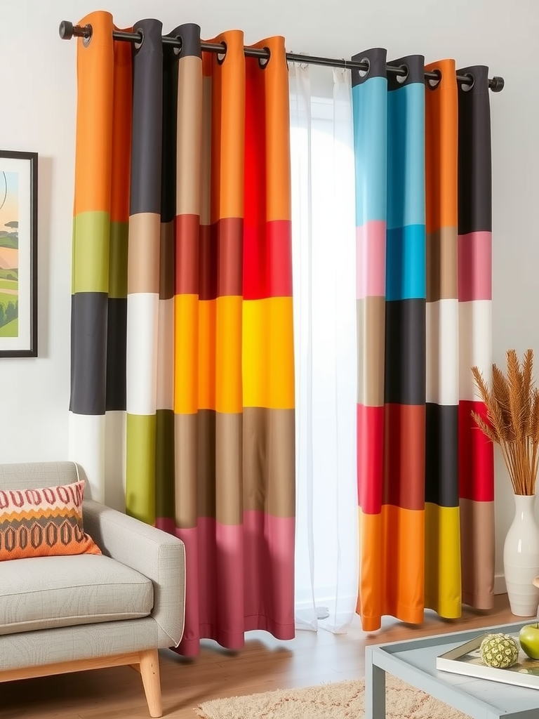 Color Block Curtains