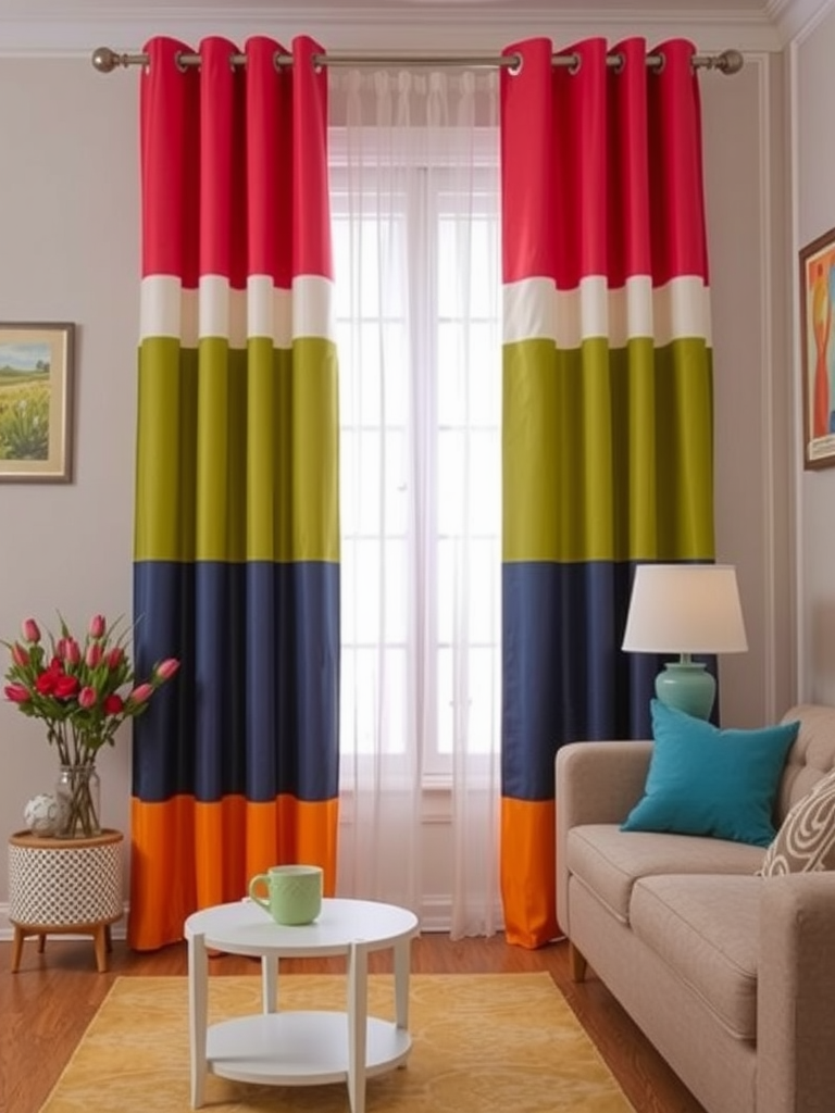 Color-Blocking Curtains