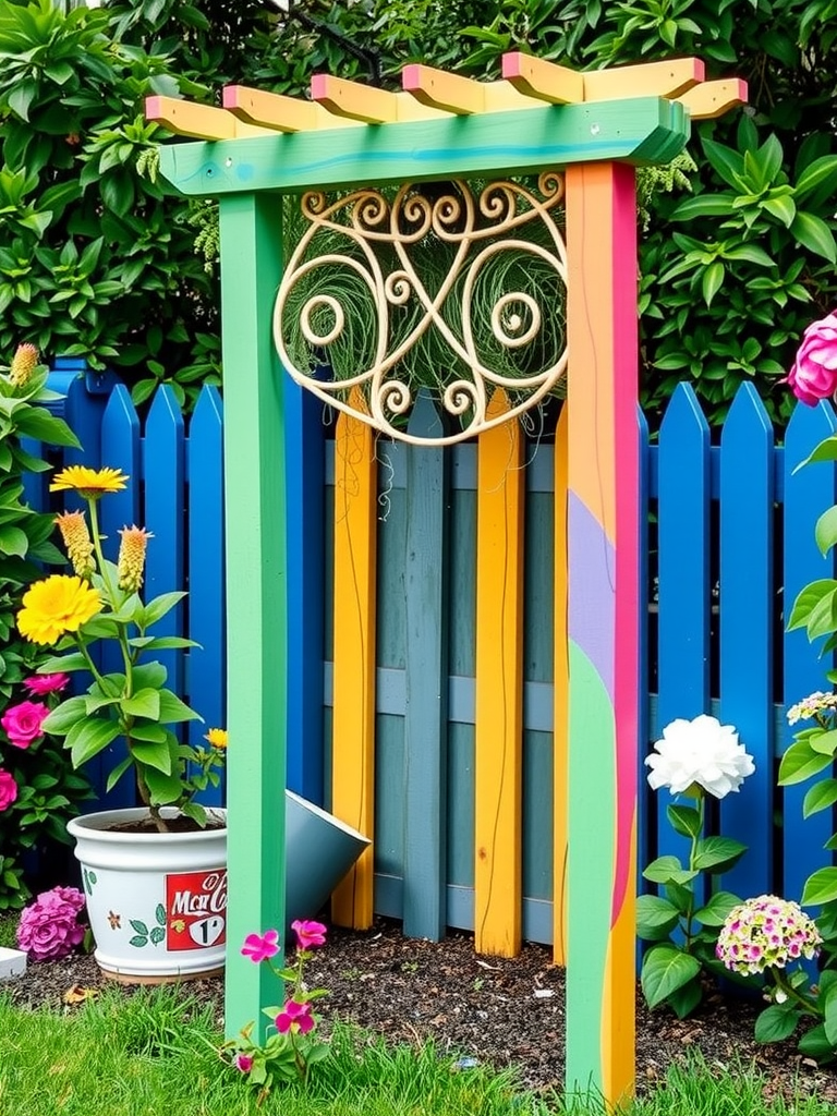 Colorful Painted Trellis