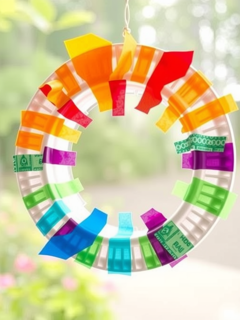 Colorful Paper Plate Sun Catcher