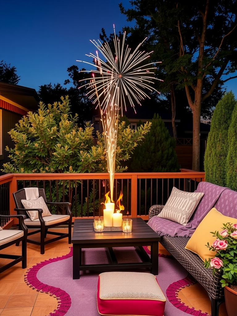 Cozy Fireworks Seating