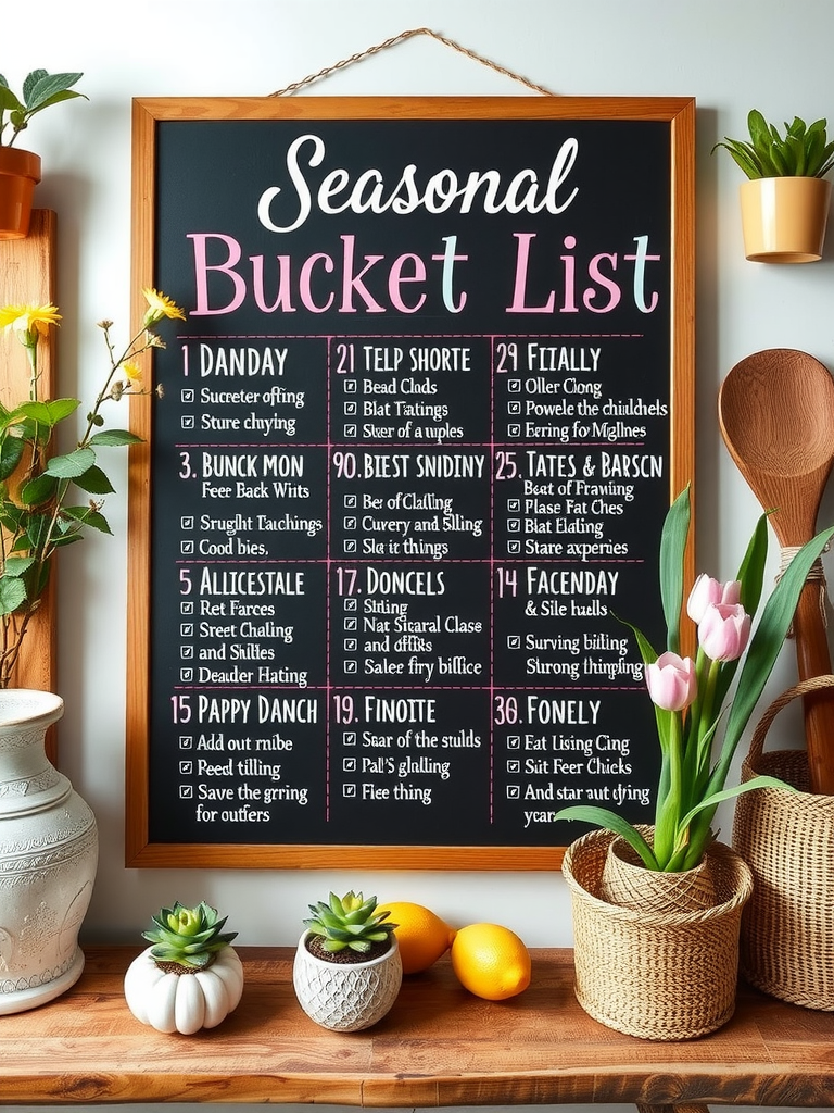 Create a Seasonal Bucket List