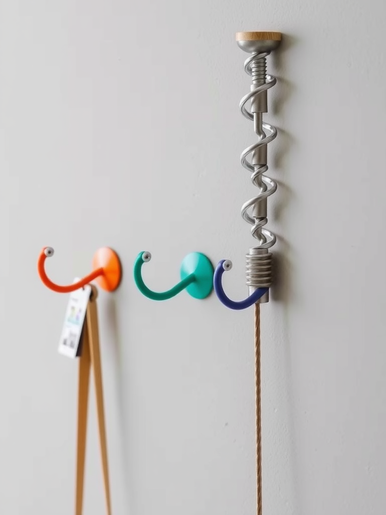 Creative Corkscrew Wall Hooks