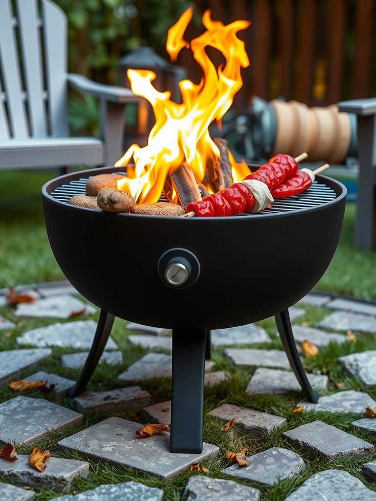 Fire Pit with Grill Attachment