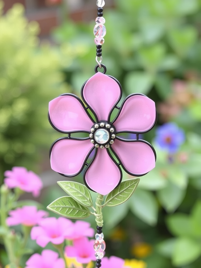 Floral Beaded Suncatcher