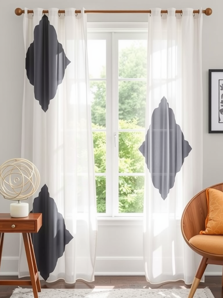 Geometric Sheer Curtains