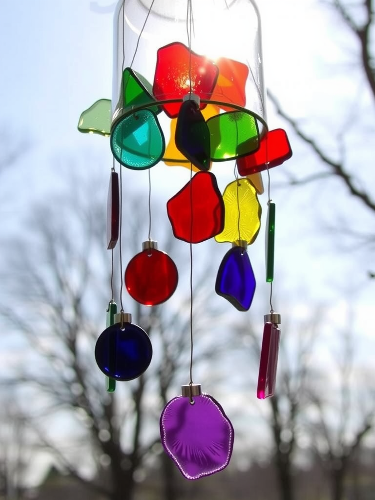 Glass Jar Sun Catcher Wind Chime