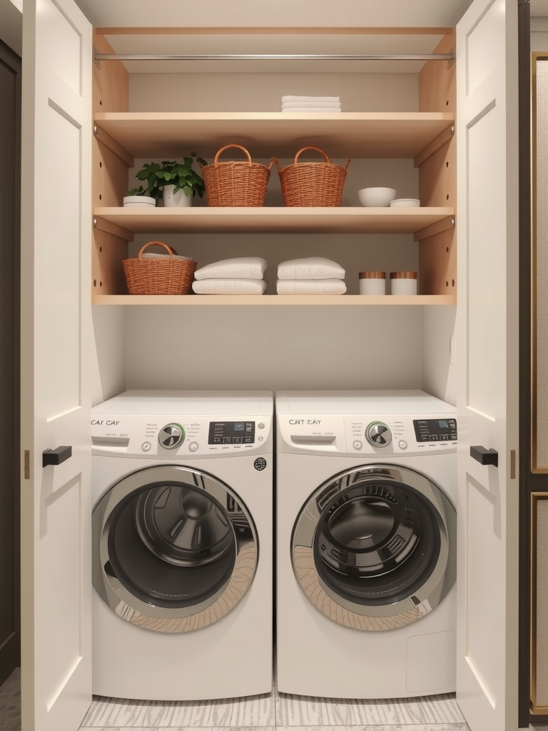 Hidden Washer and Dryer