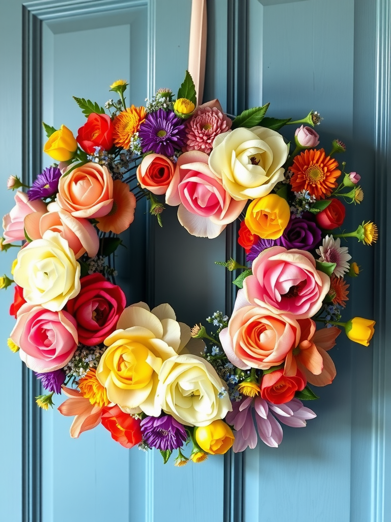 Mixed Flower Wreath