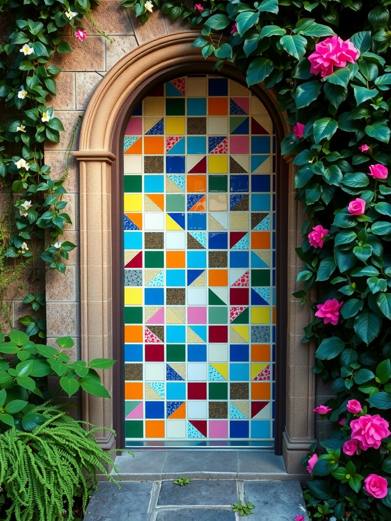 Mosaic Tiled Door