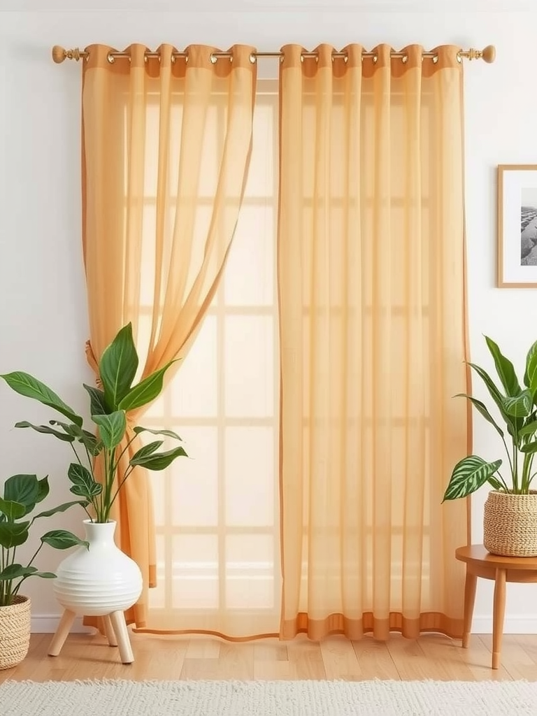 Natural Bamboo Sheer Curtains