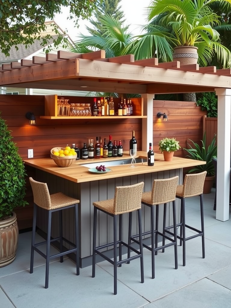 Outdoor Bar Setup