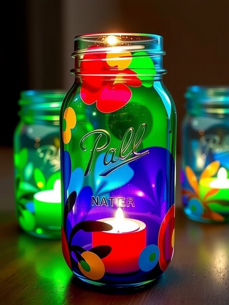 Painted Mason Jar Sun Catcher